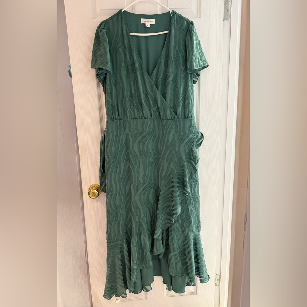 Addition Elle Asymmetrical Green Dress